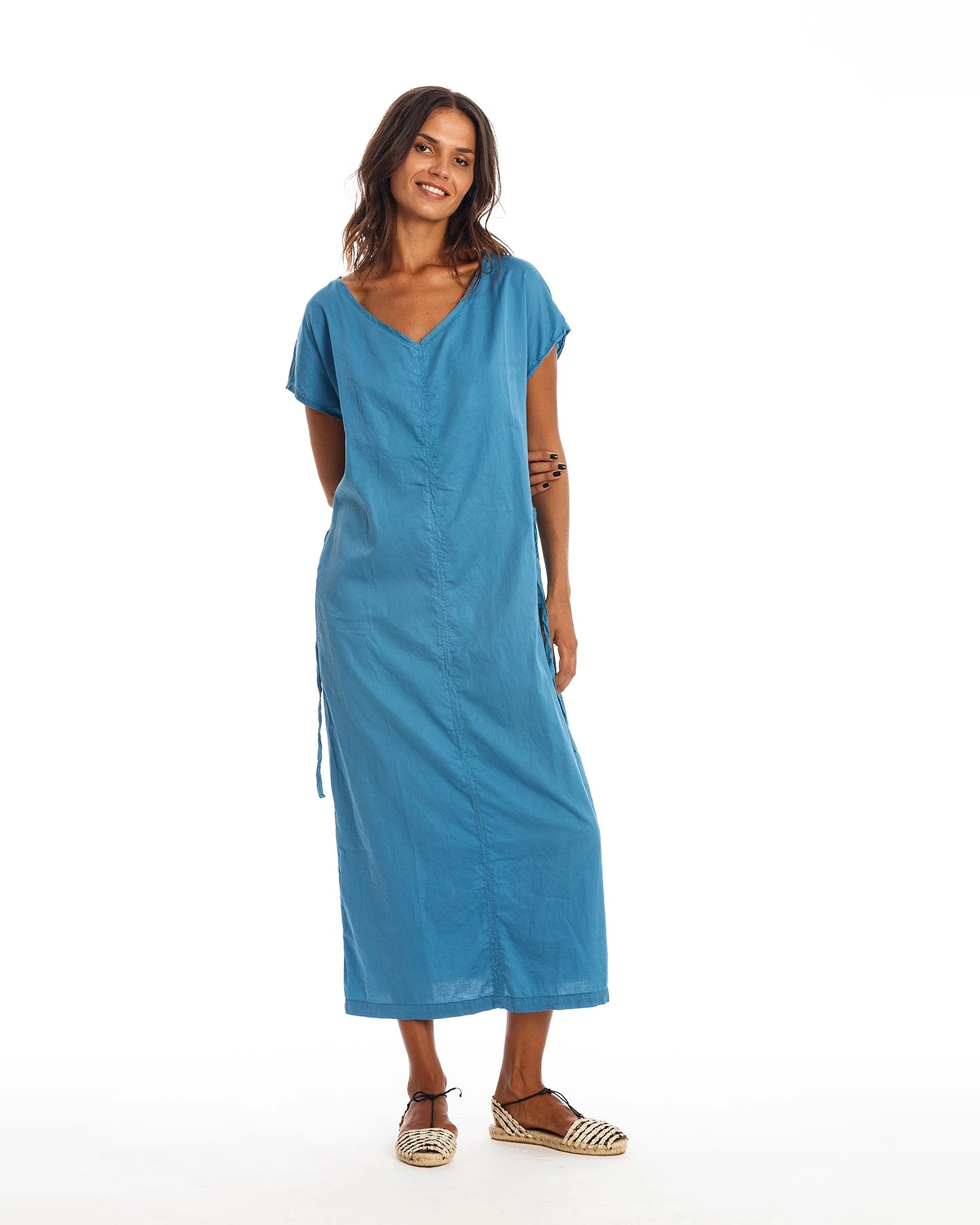 RAVENS VIEW IBIZA Damen vegan Kleid Tessa Maui Blau – Ansicht 2