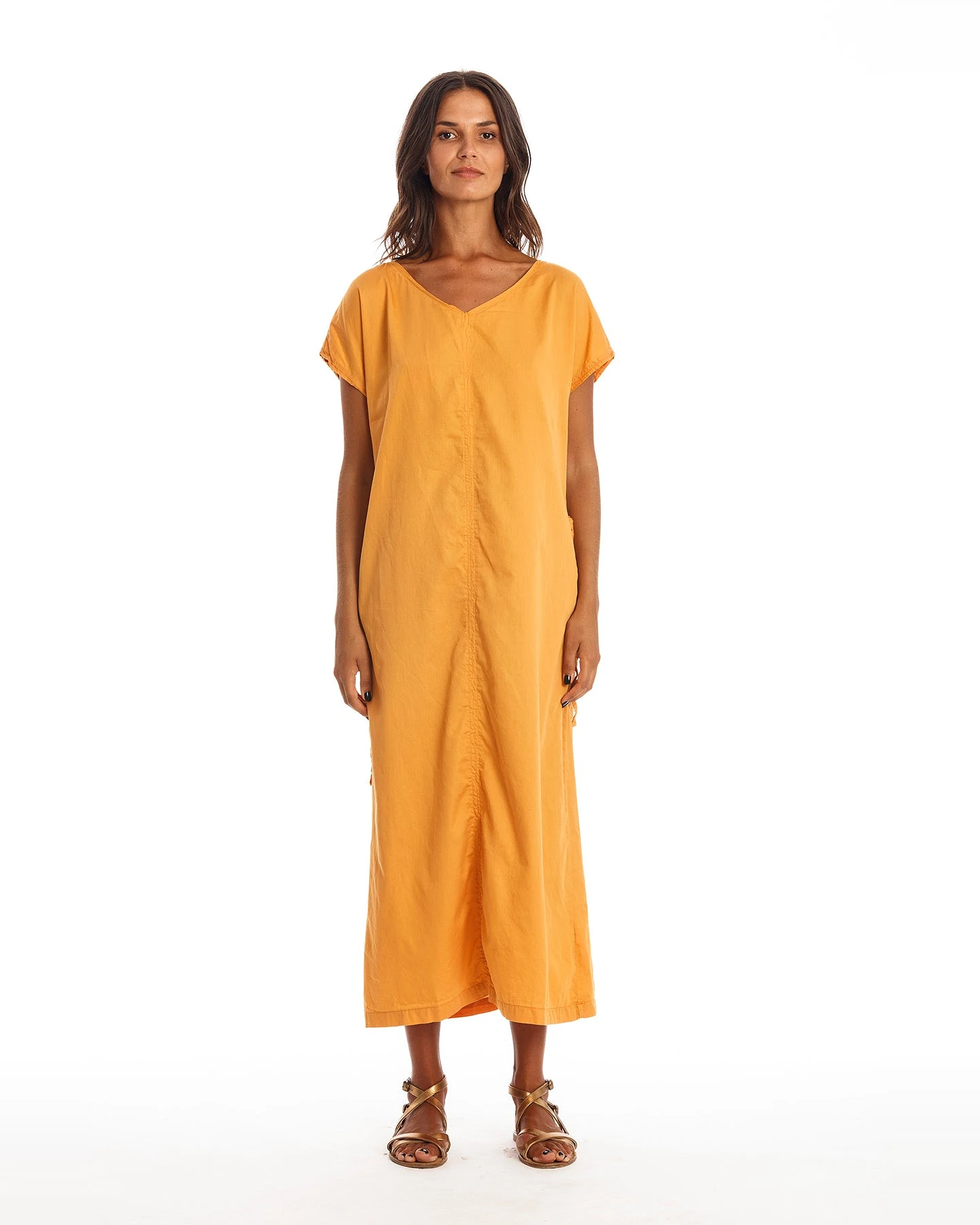 RAVENS VIEW IBIZA Damen vegan Kleid Tessa Gold Sand Gelb – Ansicht 2