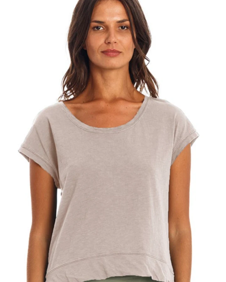 RAVENS VIEW IBIZA Damen vegan T-Shirt Ivy Stone Grey
