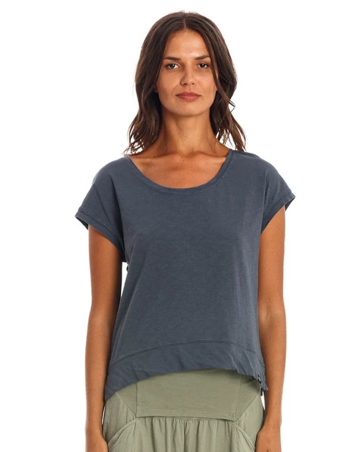 RAVENS VIEW IBIZA Damen vegan T-Shirt Ivy Lava Blau