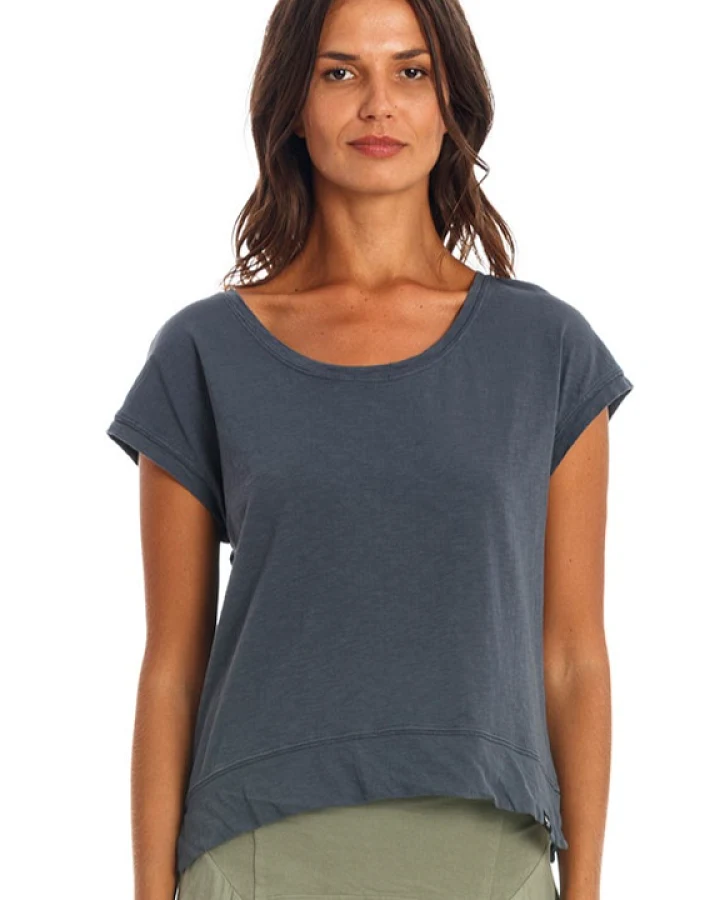 RAVENS VIEW IBIZA Damen vegan T-Shirt Ivy Lava Blau