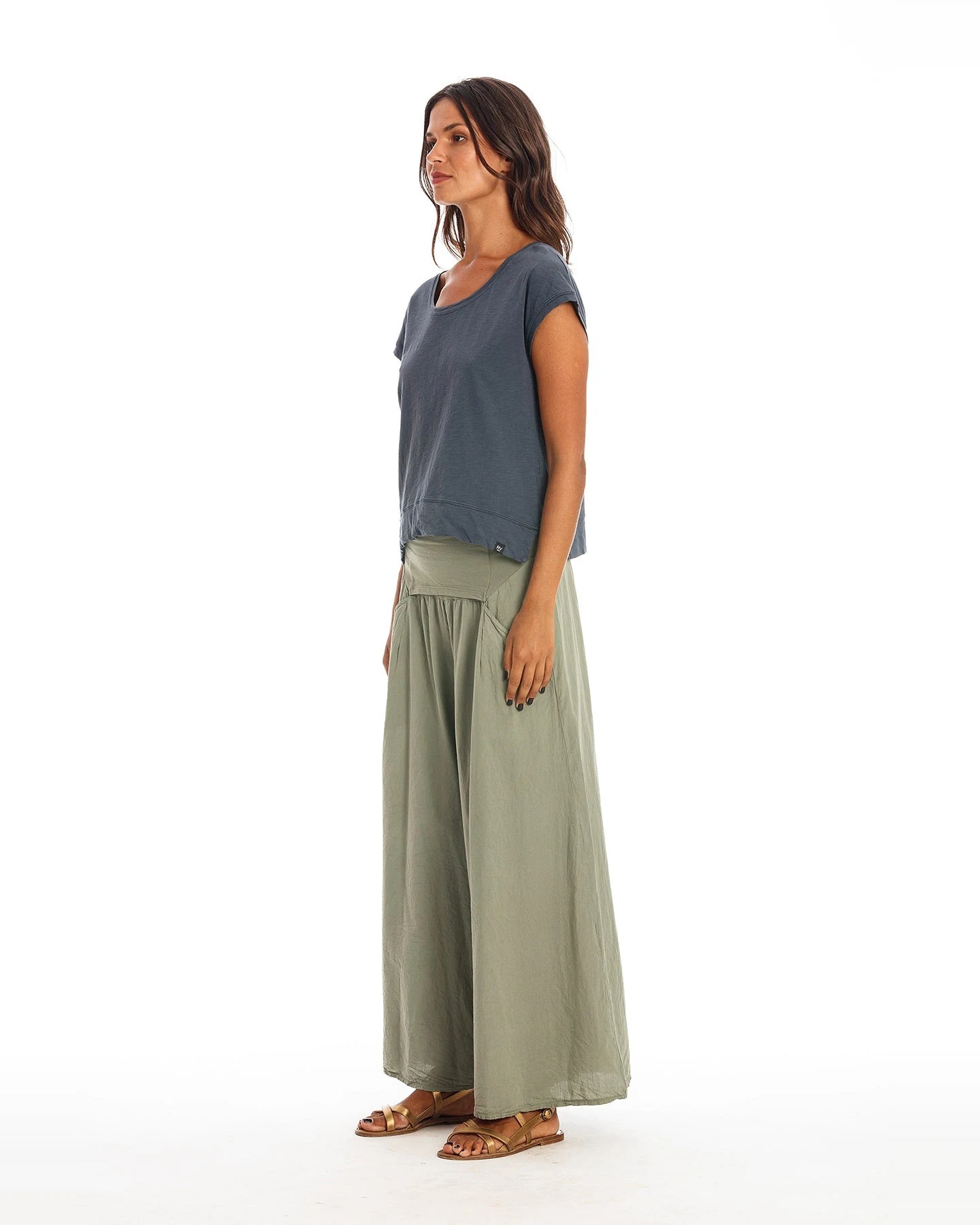 RAVENS VIEW IBIZA Damen vegan T-Shirt Ivy Lava Blau – Ansicht 2
