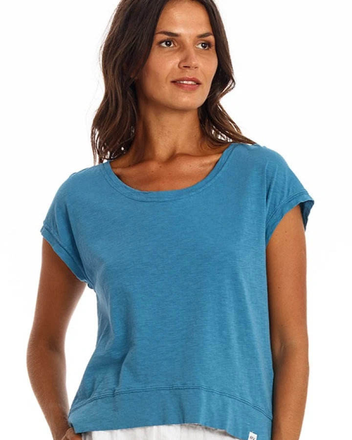 RAVENS VIEW IBIZA Damen vegan T-Shirt Ivy Maui Blau