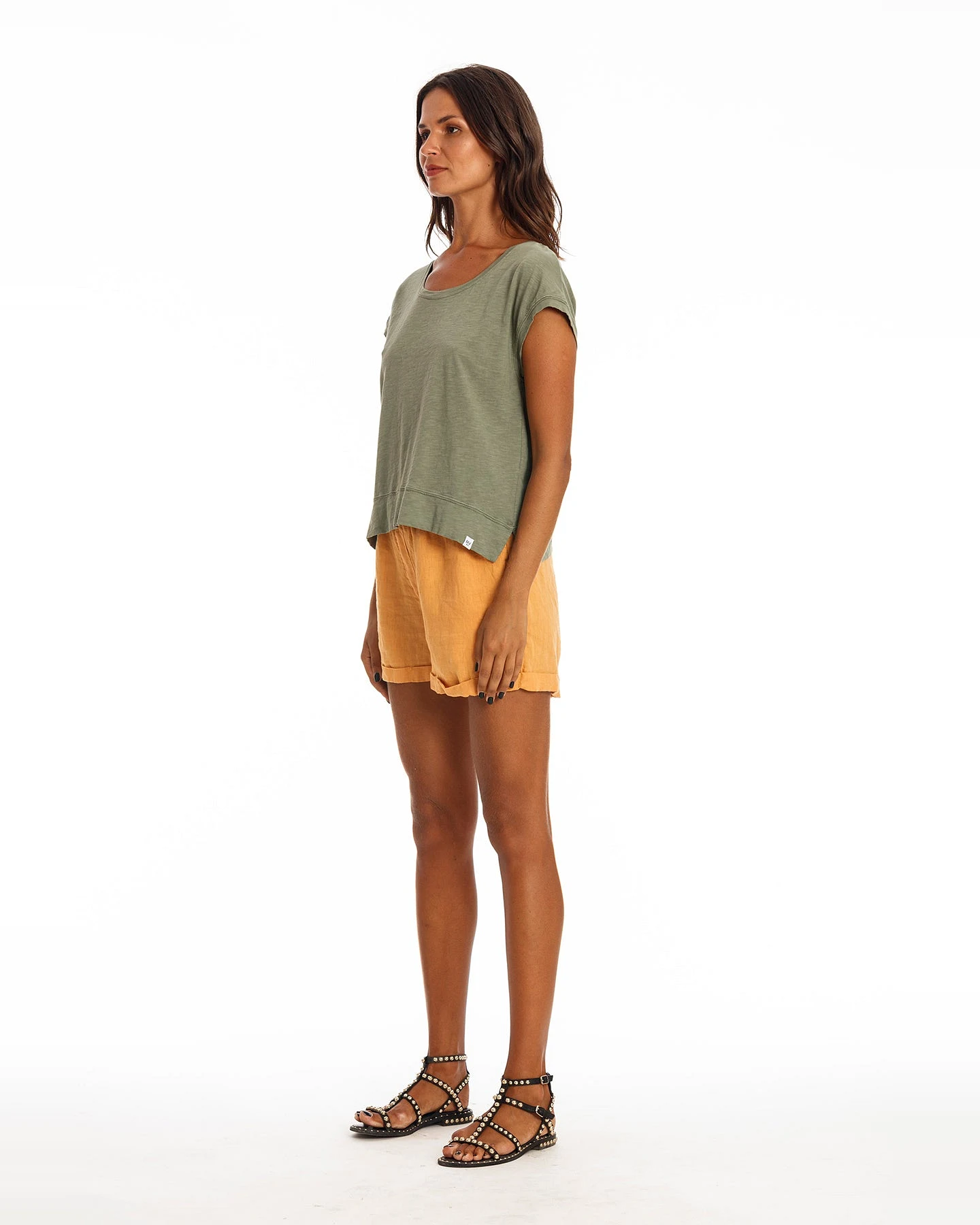 RAVENS VIEW IBIZA Damen vegan T-Shirt Ivy Khaki Grün – Ansicht 2