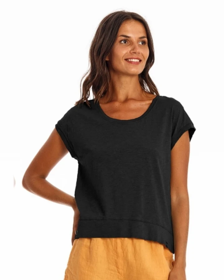 RAVENS VIEW IBIZA Damen vegan T-Shirt Ivy Schwarz