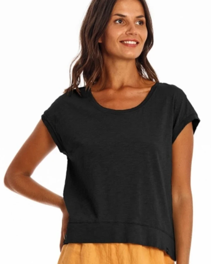 RAVENS VIEW IBIZA Damen vegan T-Shirt Ivy Schwarz