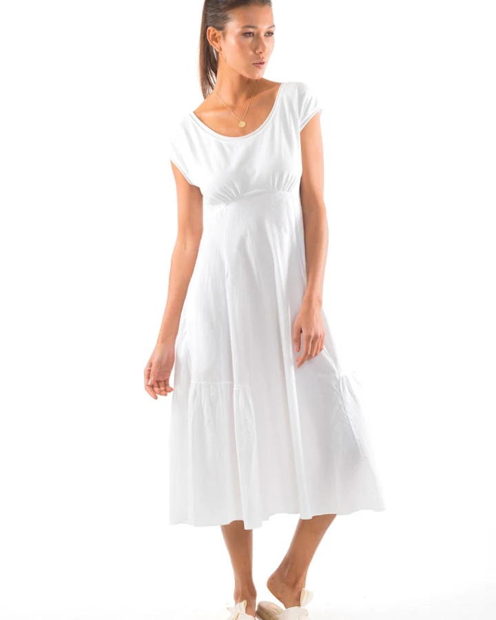 RAVENS VIEW IBIZA Damen vegan Kleid Anne White