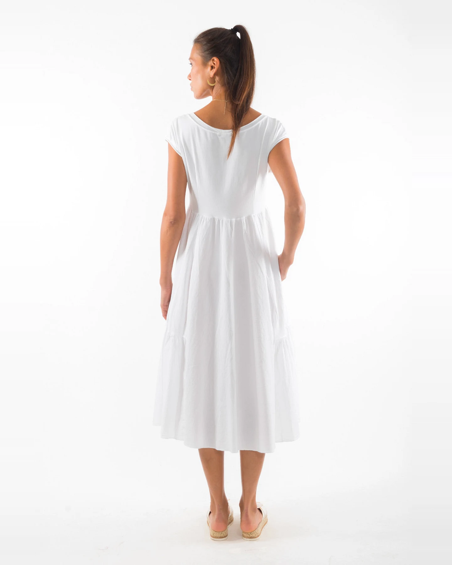 RAVENS VIEW IBIZA Damen vegan Kleid Anne White – Ansicht 2