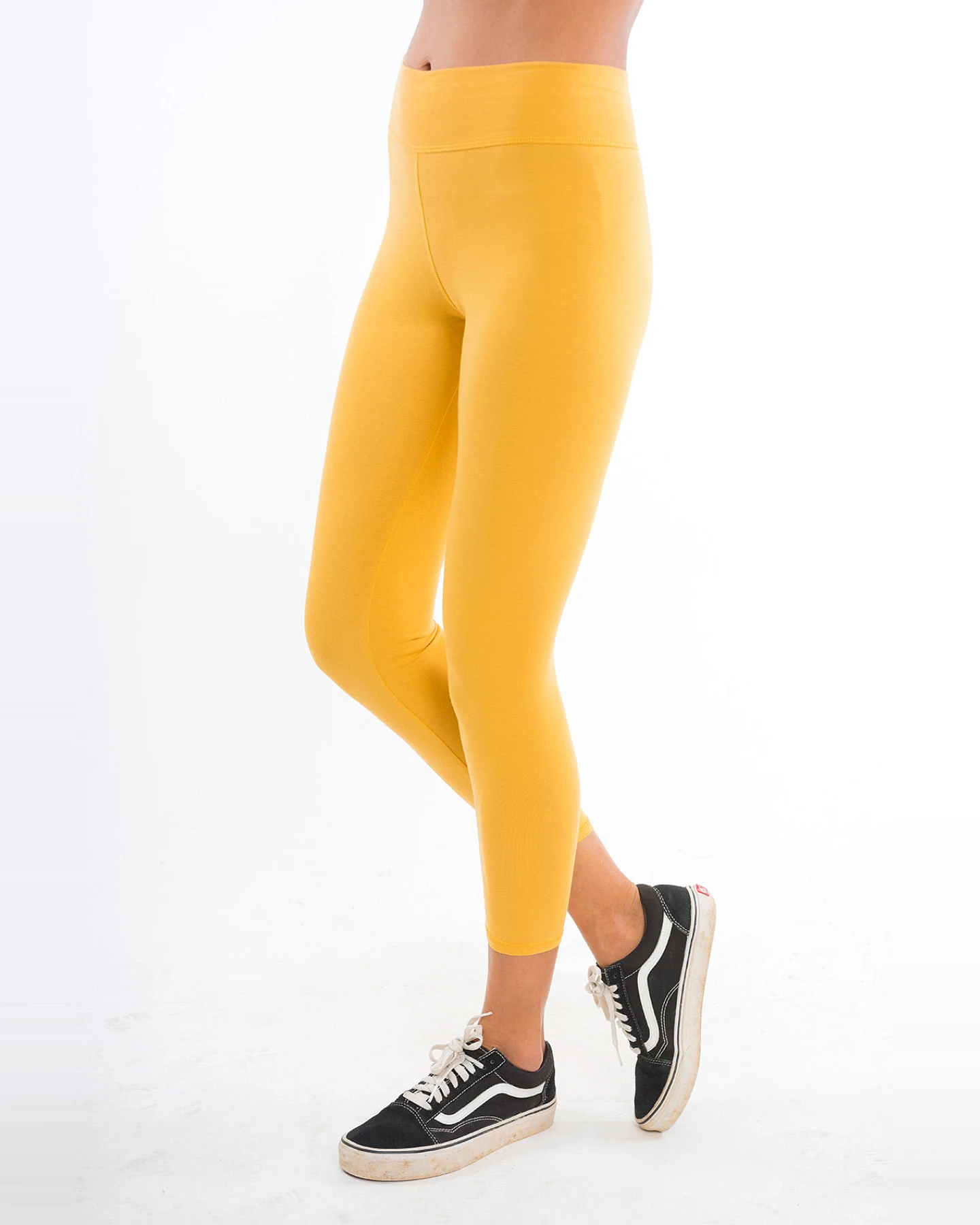 RAVENS VIEW IBIZA Damen vegan Yoga Legging Gelb Gold – Ansicht 2