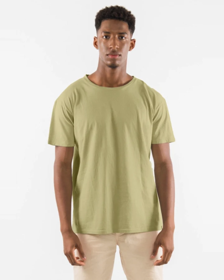RAVENS VIEW IBIZA Herren vegan T-Shirt Basic Azur Dunkel Aloe Grün