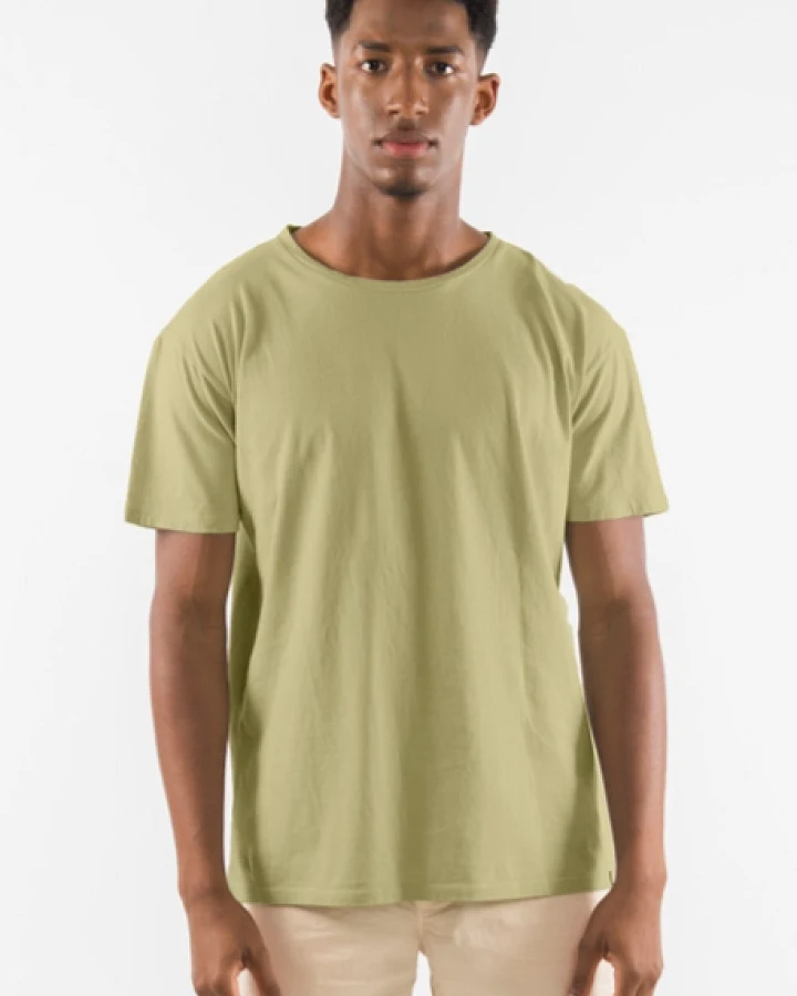 RAVENS VIEW IBIZA Herren vegan T-Shirt Basic Azur Dunkel Aloe Grün