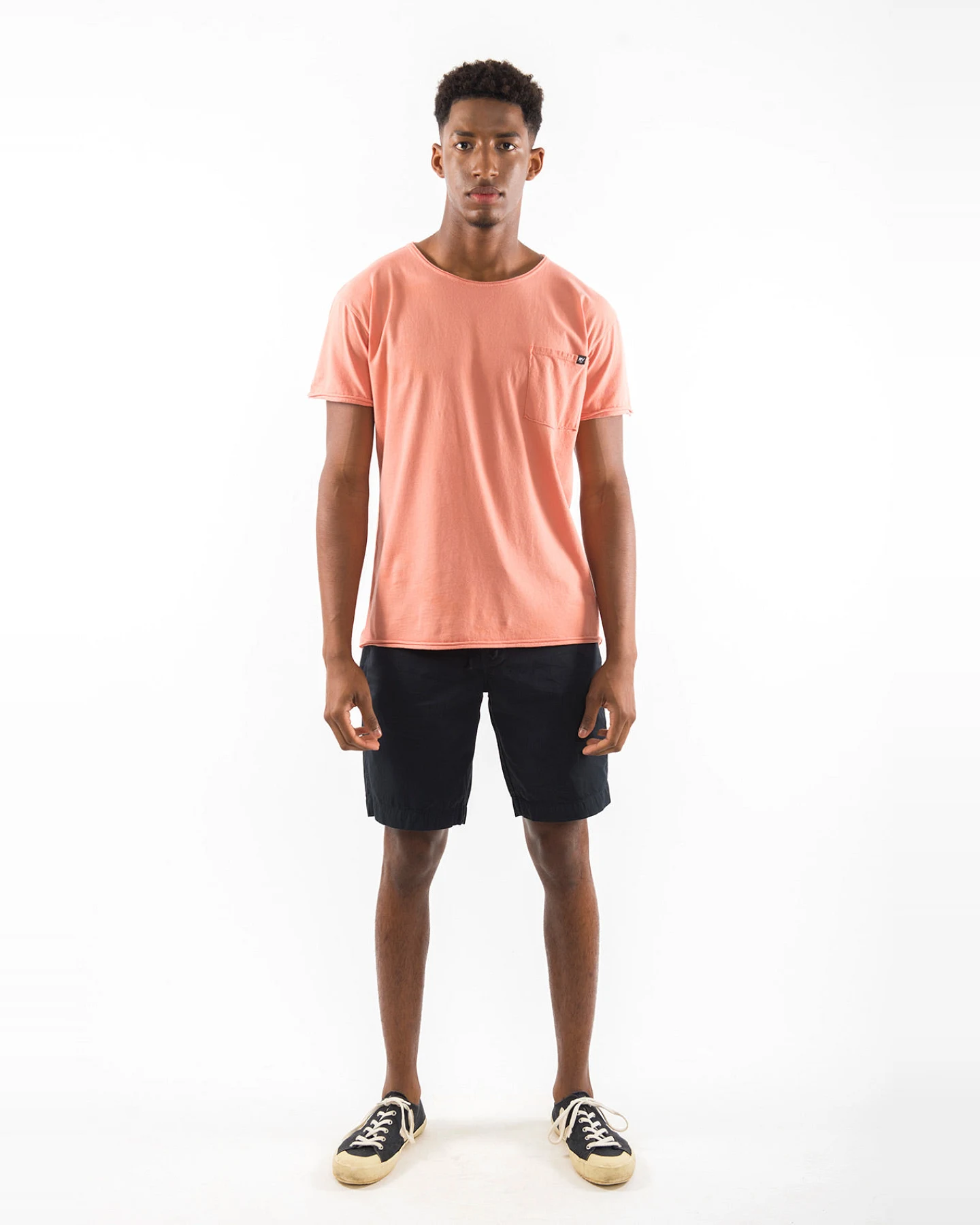RAVENS VIEW IBIZA Herren vegan T-Shirt Rundhalsausschnitt Wild Pocket Coral Clay Orange – Ansicht 2