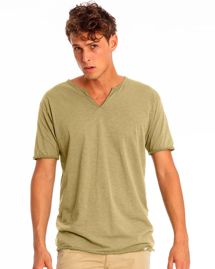 RAVENS VIEW IBIZA Herren vegan T-Shirt Eros Dark Aloe Grün