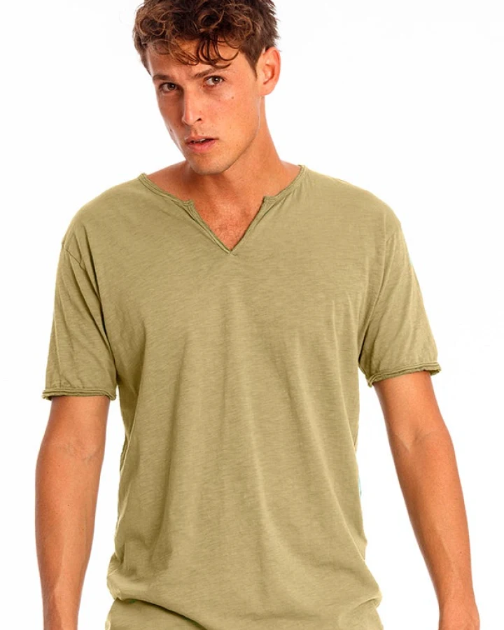 RAVENS VIEW IBIZA Herren vegan T-Shirt Eros Dark Aloe Grün