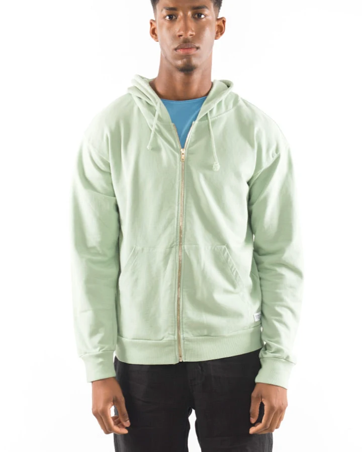 RAVENS VIEW IBIZA Herren vegan Hoodie Zip Ibiza Light Aloe Grün