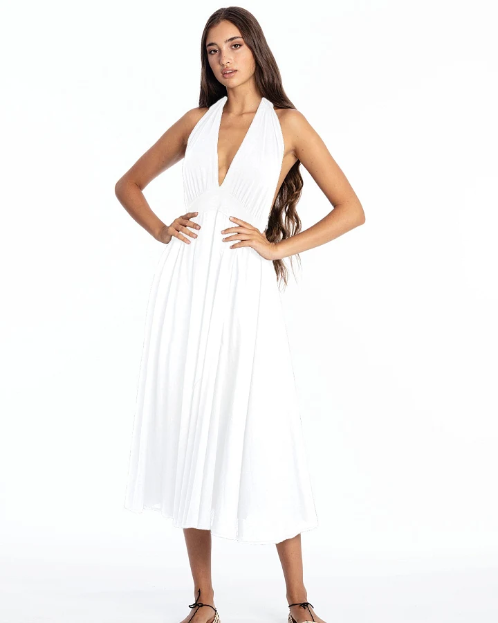 RAVENS VIEW IBIZA Damen vegan Kleid Marilyn White