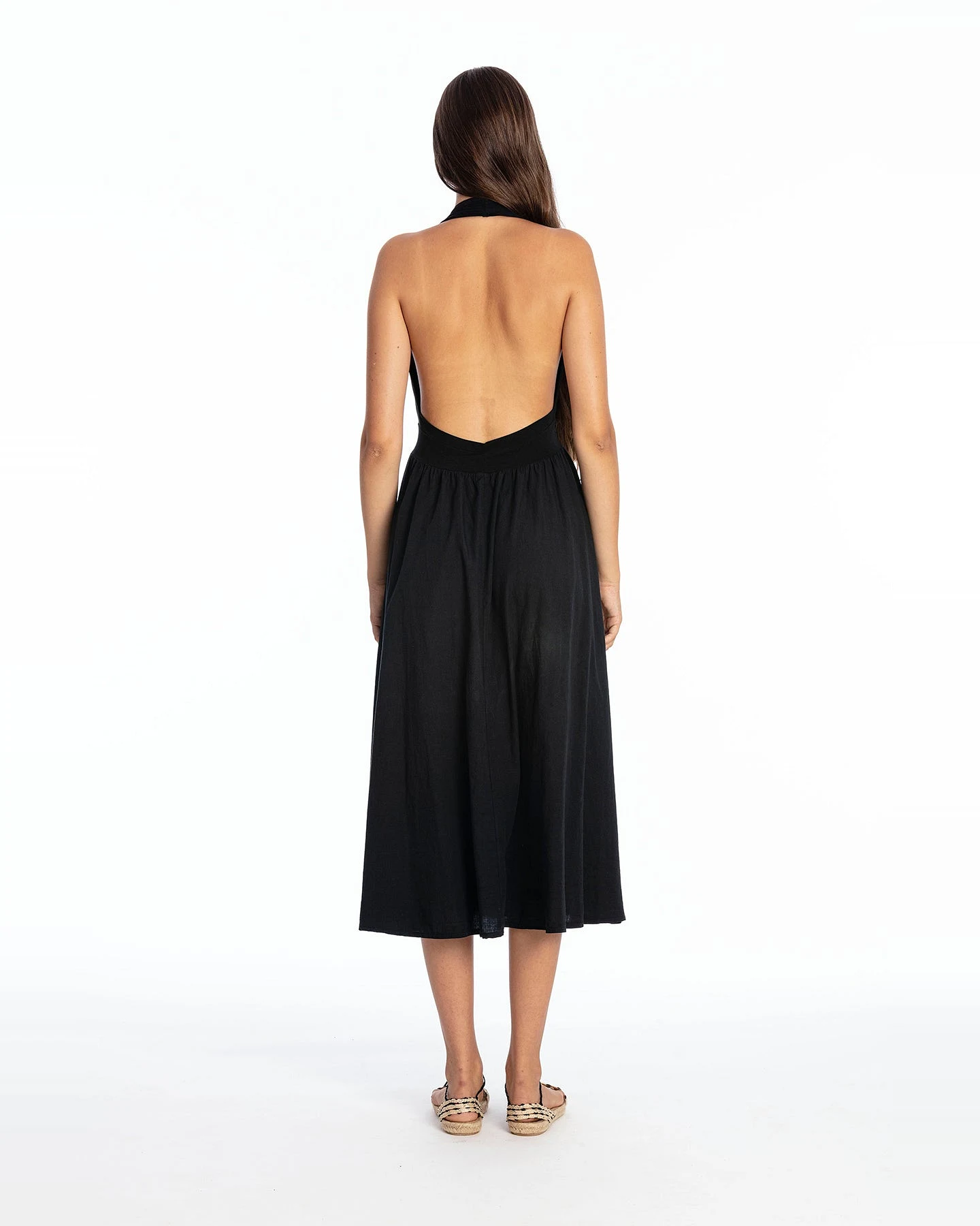 RAVENS VIEW IBIZA Damen vegan Kleid Marilyn Schwarz – Ansicht 2