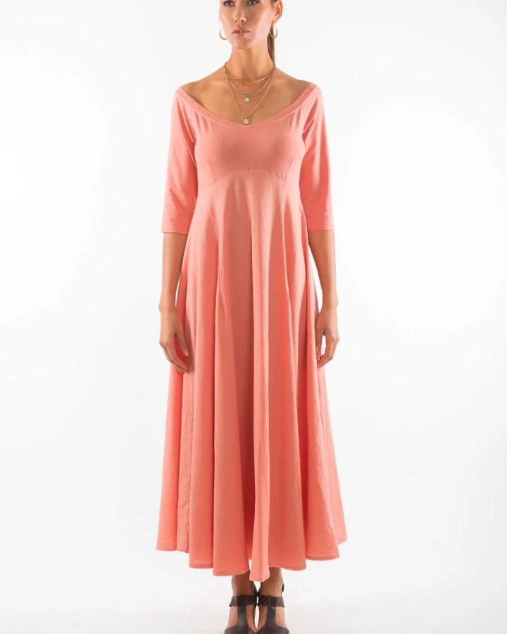RAVENS VIEW IBIZA Damen vegan Kleid Monica Coral Clay