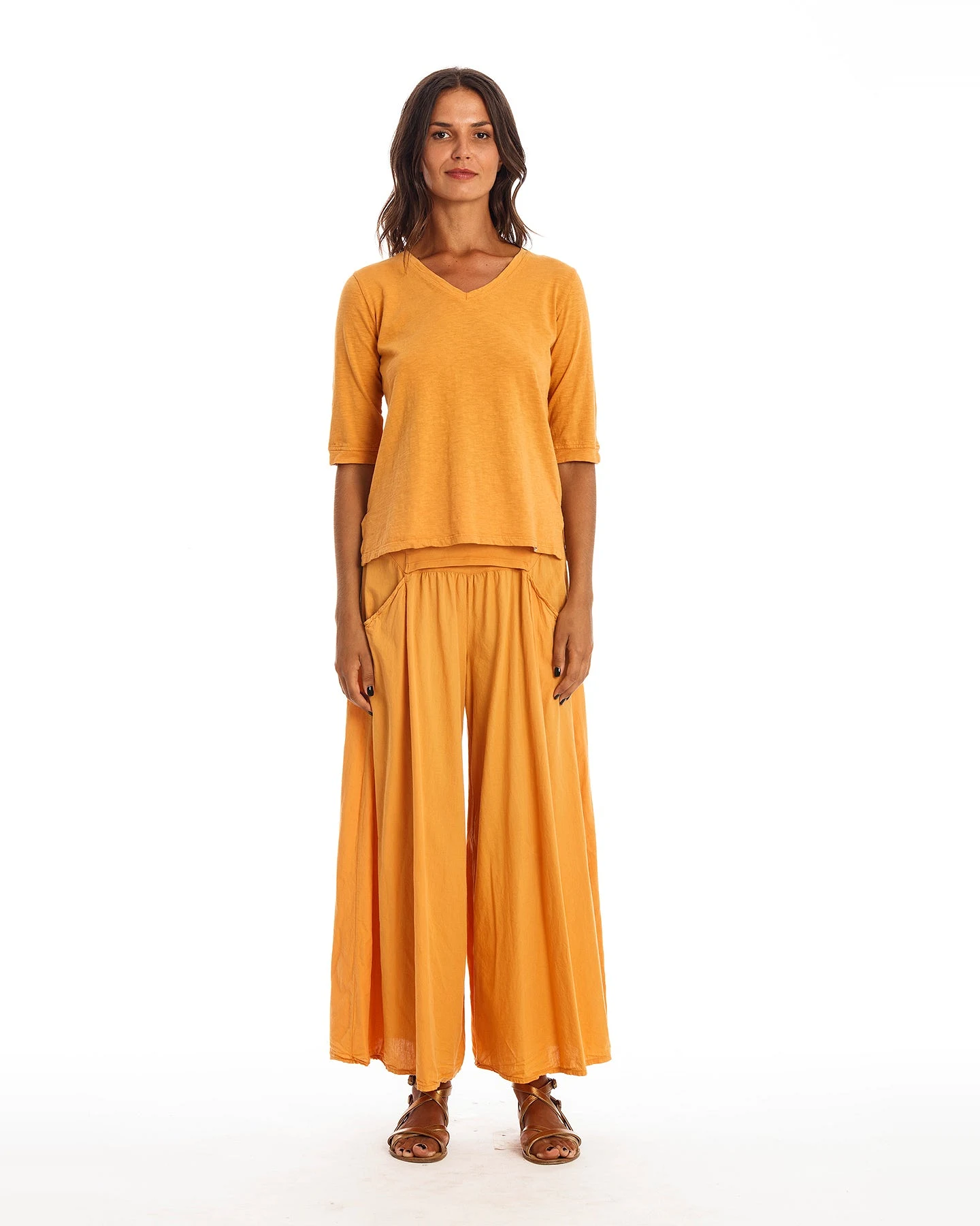 RAVENS VIEW IBIZA Damen vegan Top Lisa Gold Sand Gelb – Ansicht 2