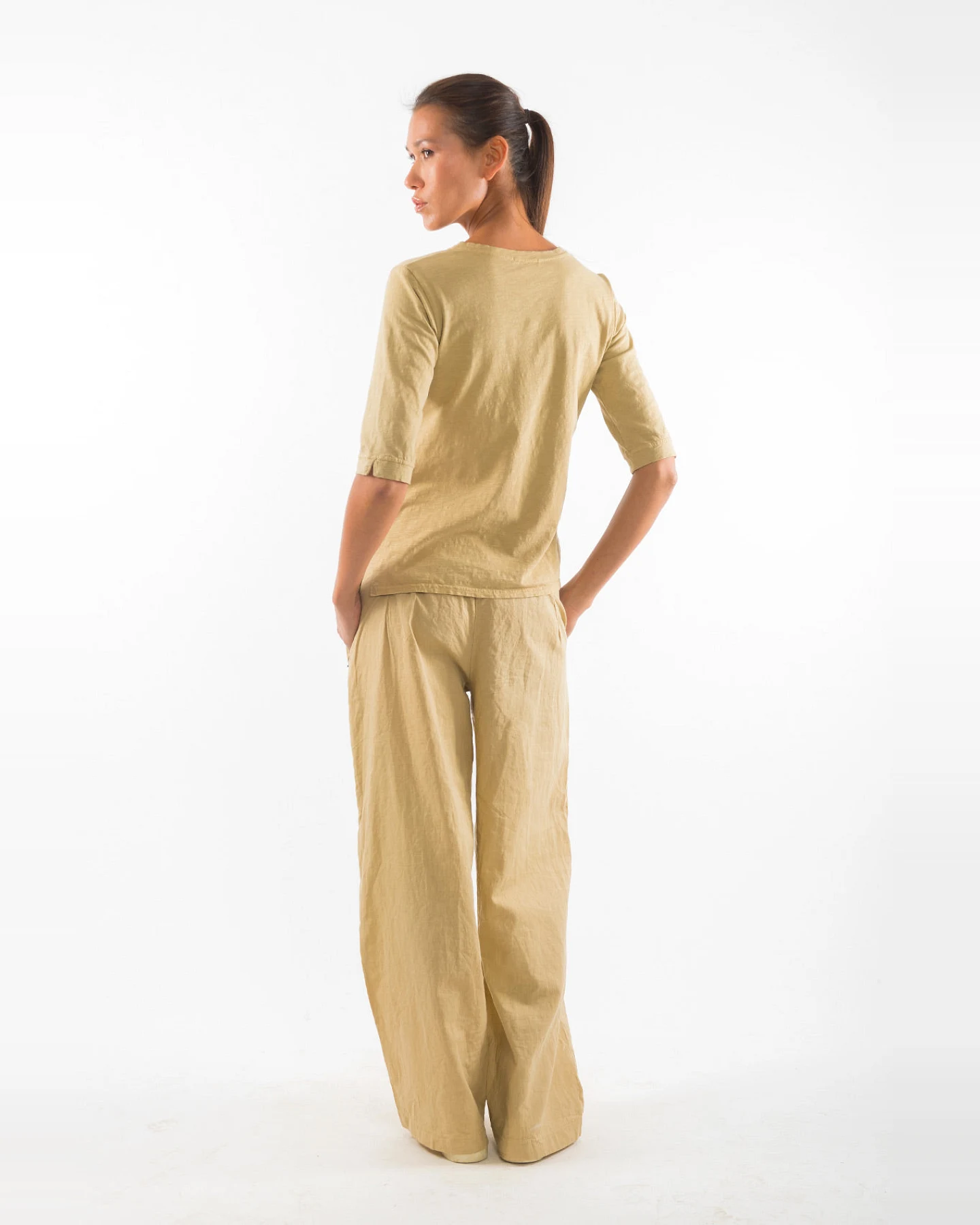 RAVENS VIEW IBIZA Damen vegan Top Lisa Kamelgelb – Ansicht 2