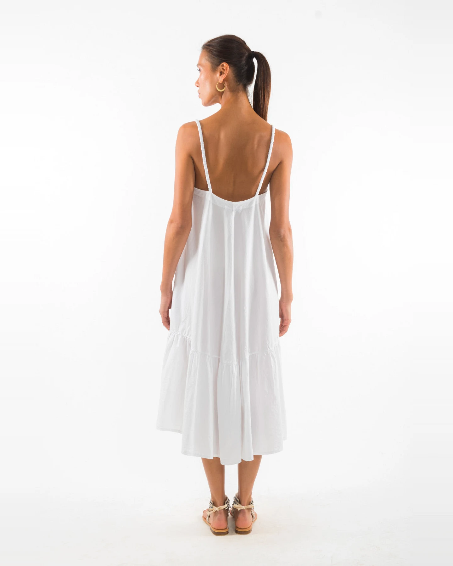 RAVENS VIEW IBIZA Damen vegan Kleid Chiara Weiß – Ansicht 2