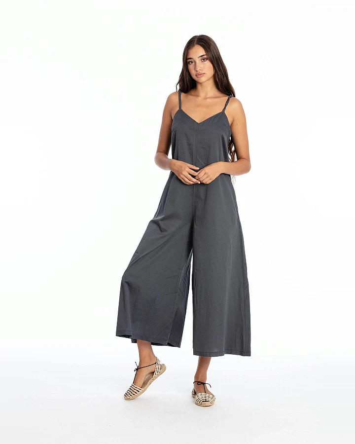 RAVENS VIEW IBIZA Damen vegan Jumpsuit Chiara Lava Blau