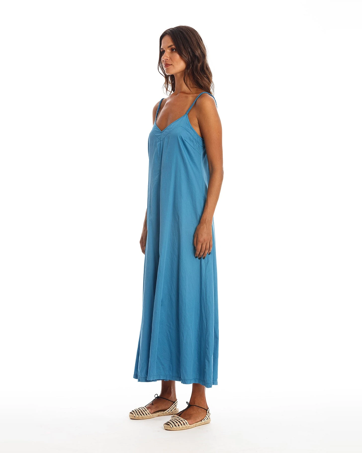 RAVENS VIEW IBIZA Damen vegan Jumpsuit Chiara Maui Blau – Ansicht 2