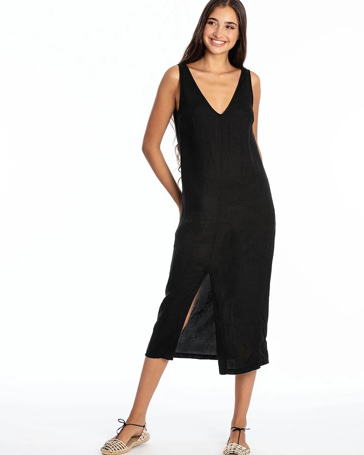 RAVENS VIEW IBIZA Damen vegan Kleid Chlöe Schwarz