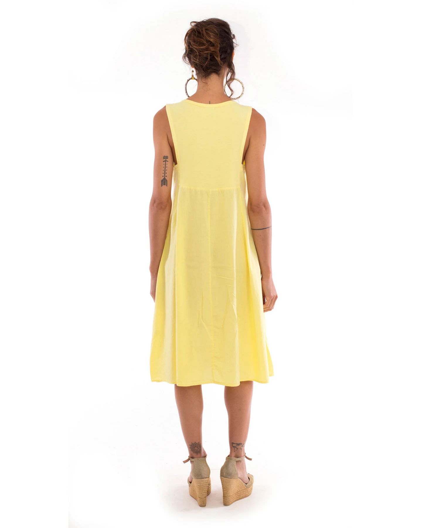 RAVENS VIEW IBIZA Damen vegan Kleid Anouk Limonengelb – Ansicht 2