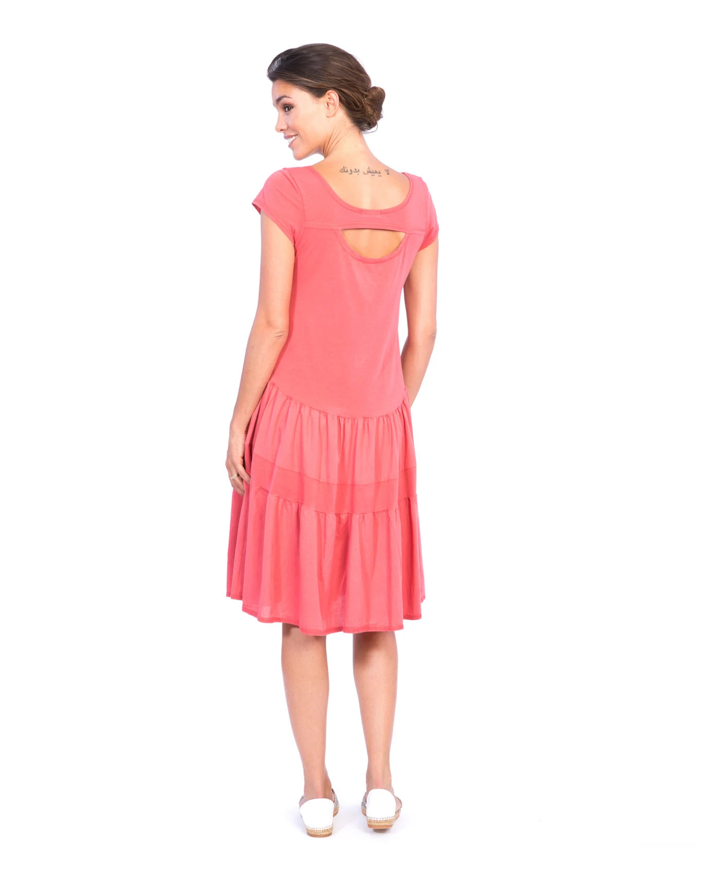 RAVENS VIEW IBIZA Damen vegan Kleid Seventy Candy Red – Ansicht 2
