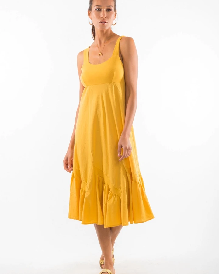 RAVENS VIEW IBIZA Damen vegan Kleid Coco Gold Gelb