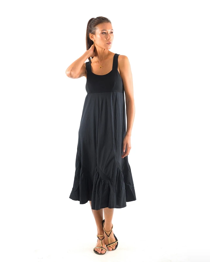 RAVENS VIEW IBIZA Damen vegan Kleid Coco Schwarz