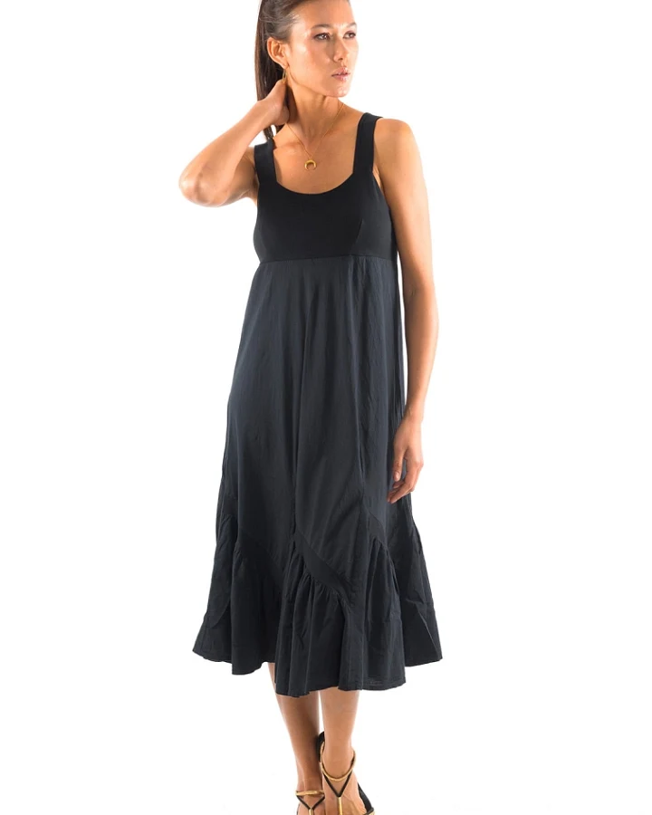 RAVENS VIEW IBIZA Damen vegan Kleid Coco Schwarz