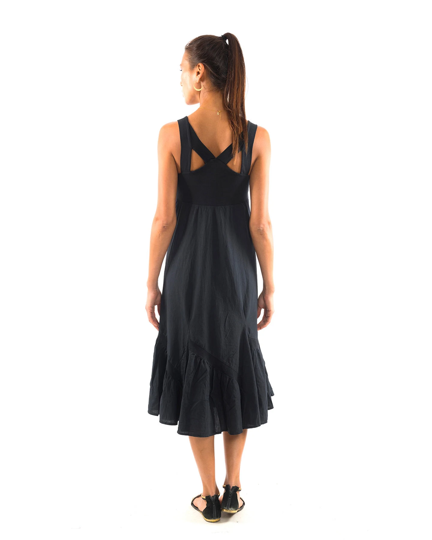 RAVENS VIEW IBIZA Damen vegan Kleid Coco Schwarz – Ansicht 2