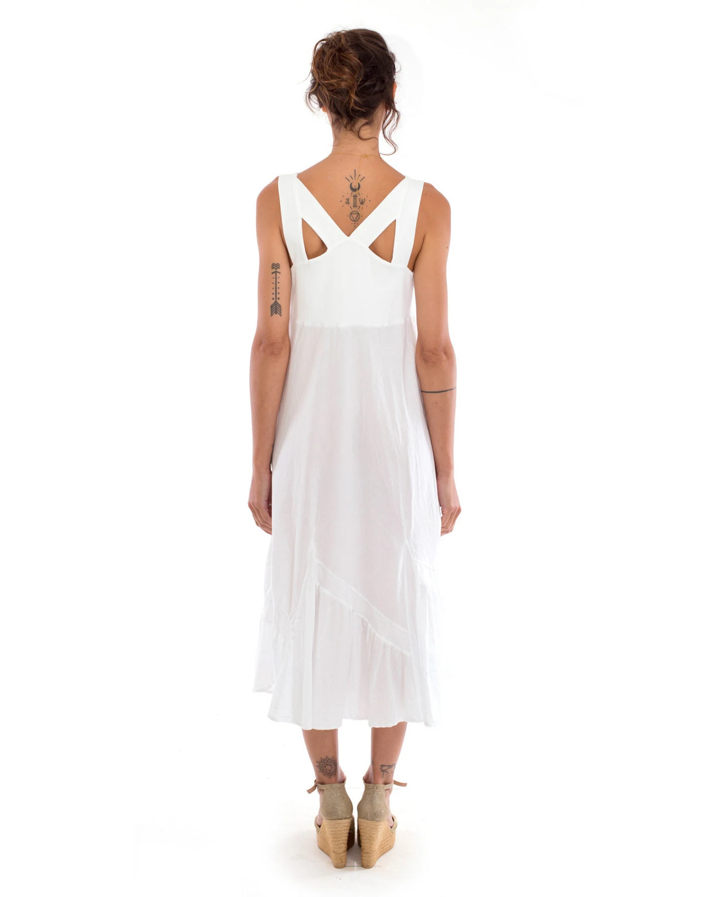 RAVENS VIEW IBIZA Damen vegan Kleid Coco White – Ansicht 2