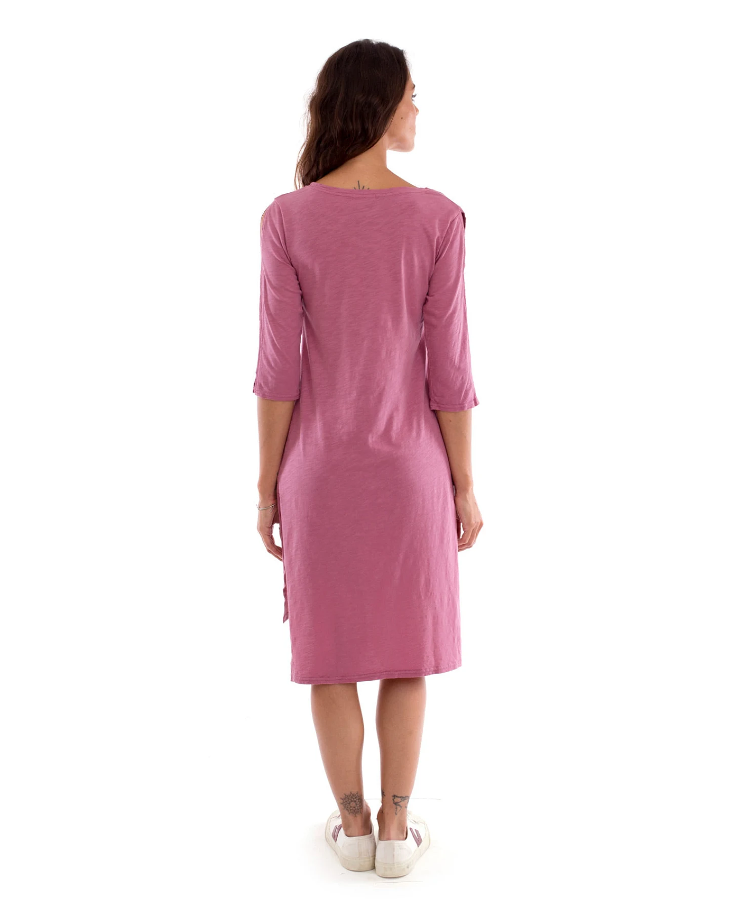 RAVENS VIEW IBIZA Damen vegan Kleid Mit Langen Ärmeln Mia Violet – Ansicht 2