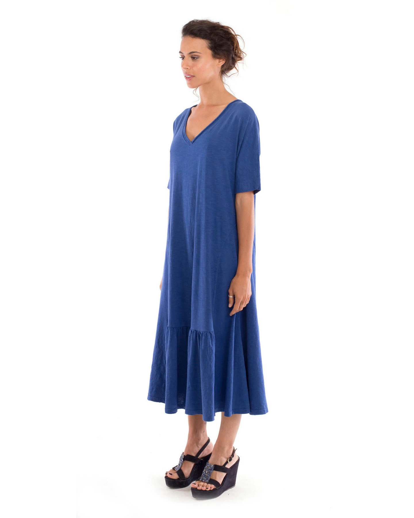 RAVENS VIEW IBIZA Damen vegan Kleid Luna Klein Blau – Ansicht 2