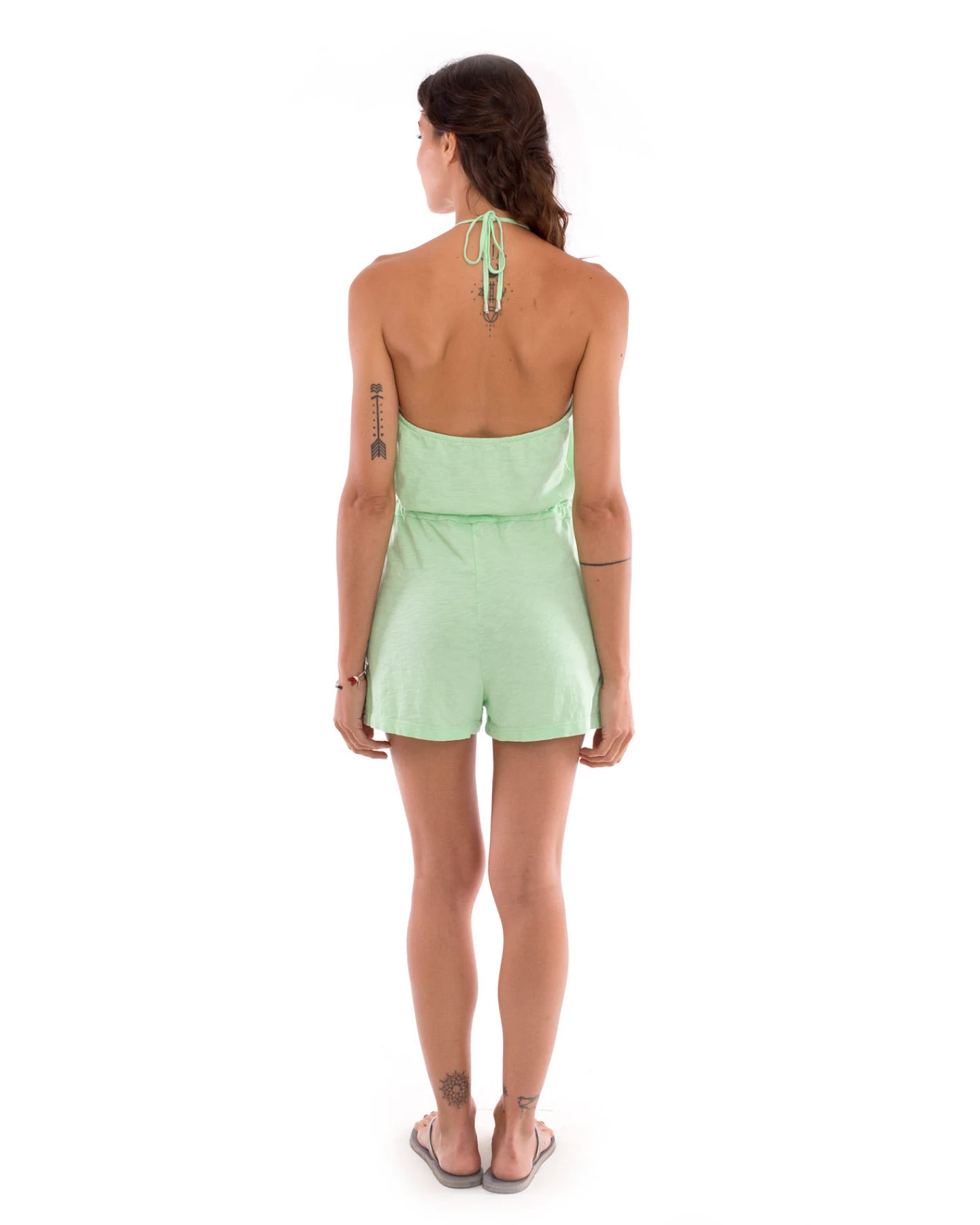 RAVENS VIEW IBIZA Damen vegan Playsuit Aruba Short Mono Mintgrün – Ansicht 2