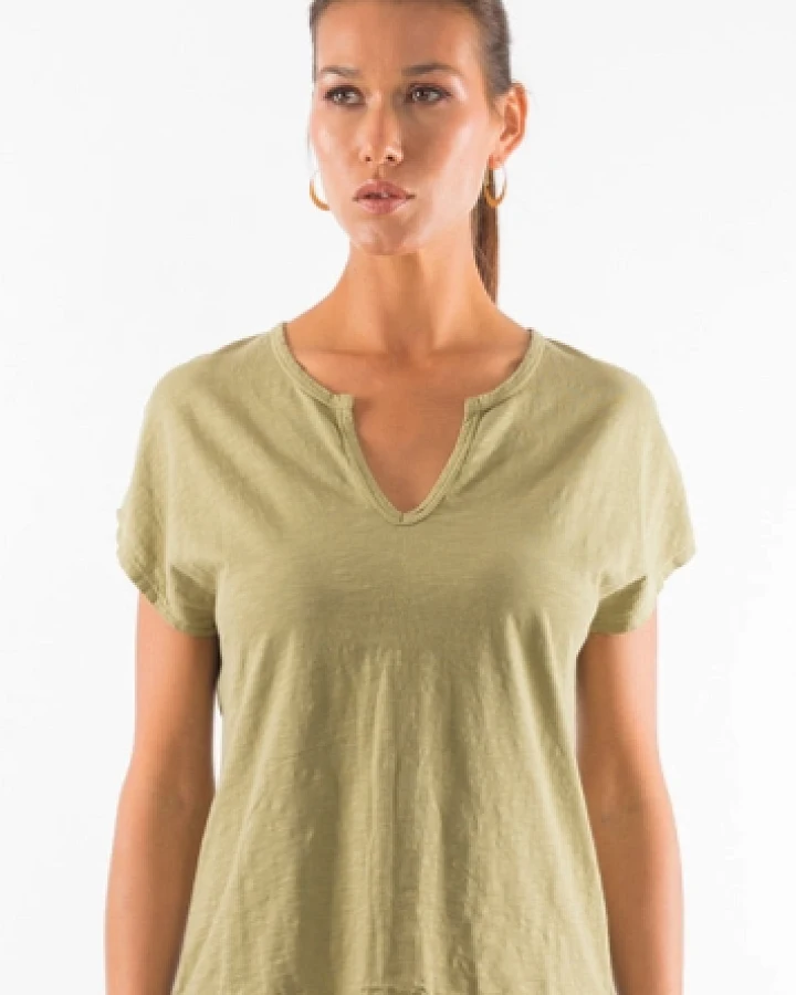 RAVENS VIEW IBIZA Damen vegan T-Shirt Hera Dark Aloe Grün