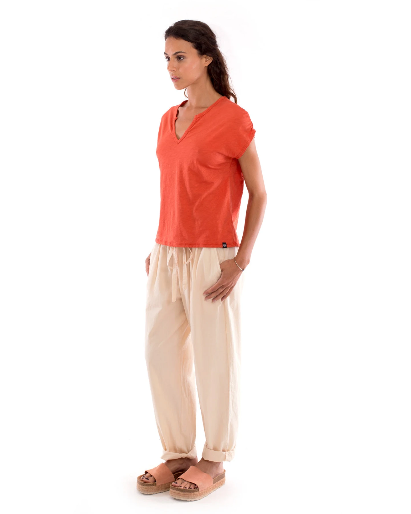 RAVENS VIEW IBIZA Damen vegan T-Shirt Hera Terracotta Orange – Ansicht 2