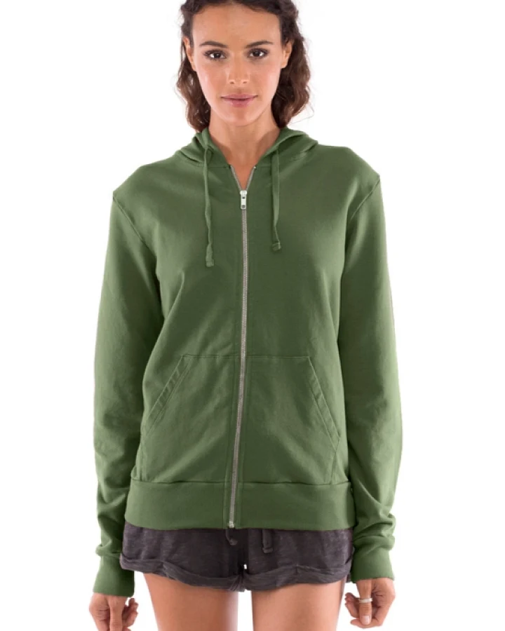 RAVENS VIEW IBIZA Damen vegan Hoodie Zip Vedra Waldgrün