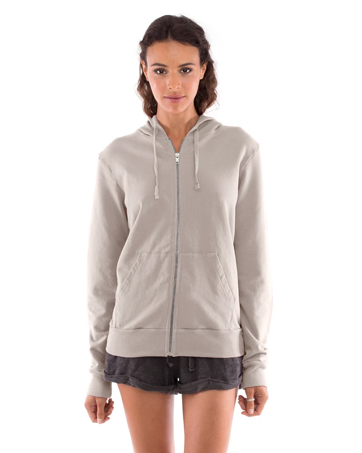 RAVENS VIEW IBIZA Damen vegan Hoodie Zip Vedra Stone Grey