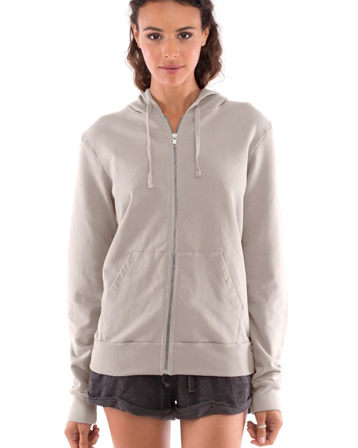 RAVENS VIEW IBIZA Damen vegan Hoodie Zip Vedra Stone Grey