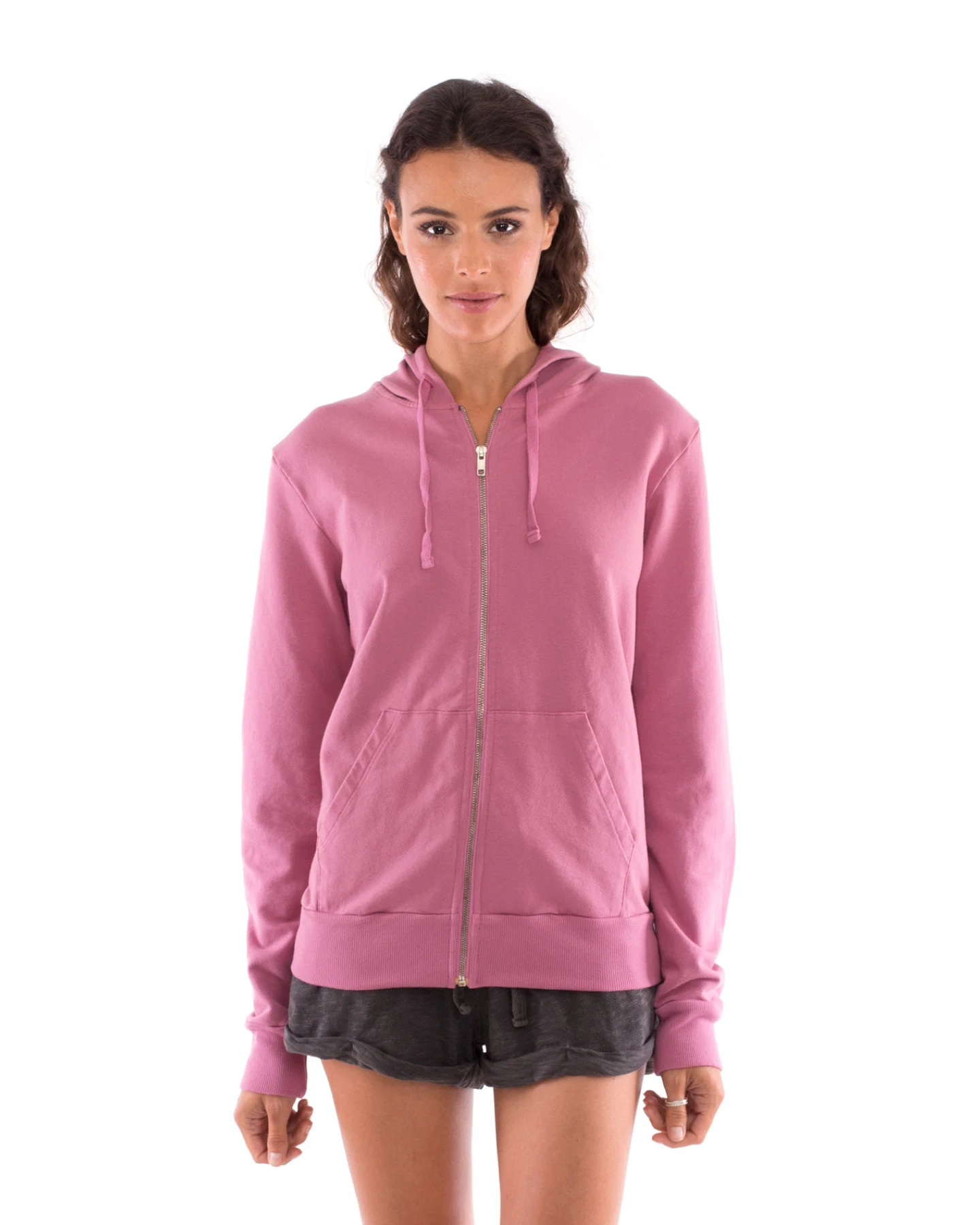 RAVENS VIEW IBIZA Damen vegan Hoodie Zip Vedra Violett Rosa – Ansicht 2
