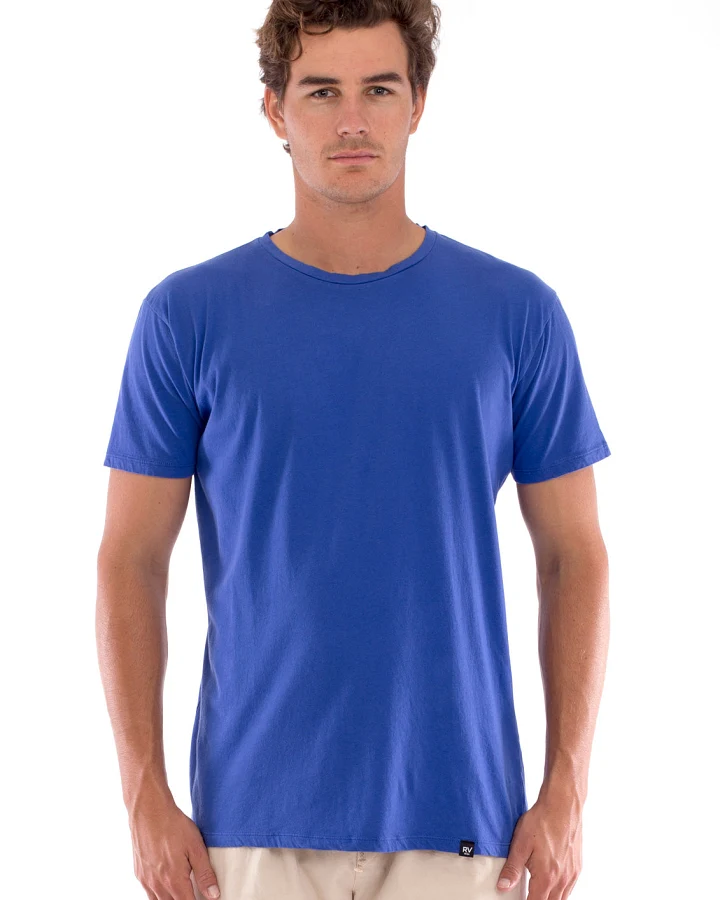 RAVENS VIEW IBIZA Herren vegan T-Shirt Basic Azur Klein Blau