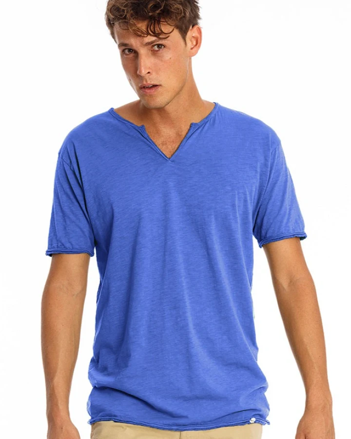 RAVENS VIEW IBIZA Herren vegan T-Shirt Eros Klein Blau