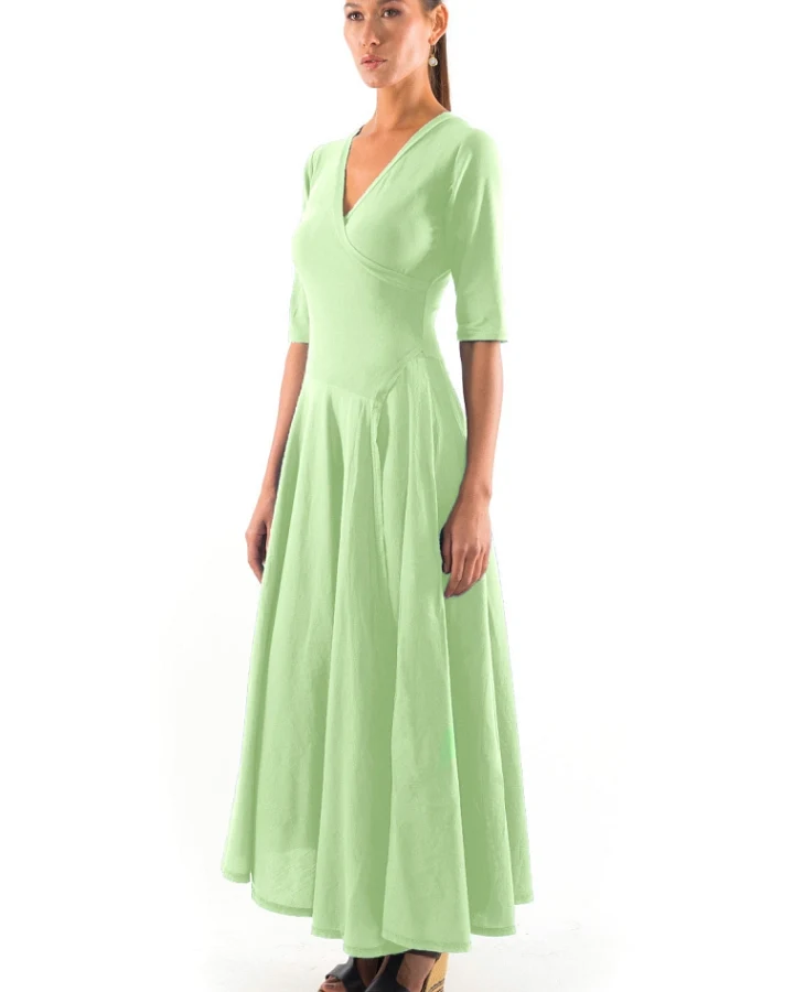 RAVENS VIEW IBIZA Damen vegan Kleid Veronika Mintgrün
