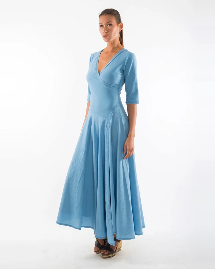 RAVENS VIEW IBIZA Damen vegan Kleid Veronika Faded Denim