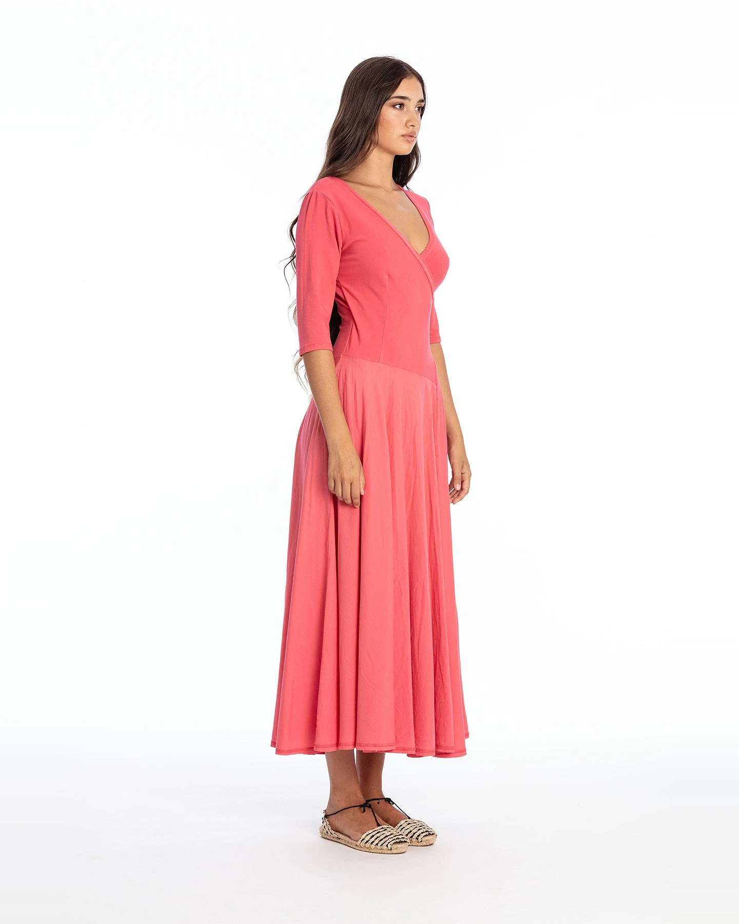 RAVENS VIEW IBIZA Damen vegan Kleid Veronika Flamingo Rosa – Ansicht 2
