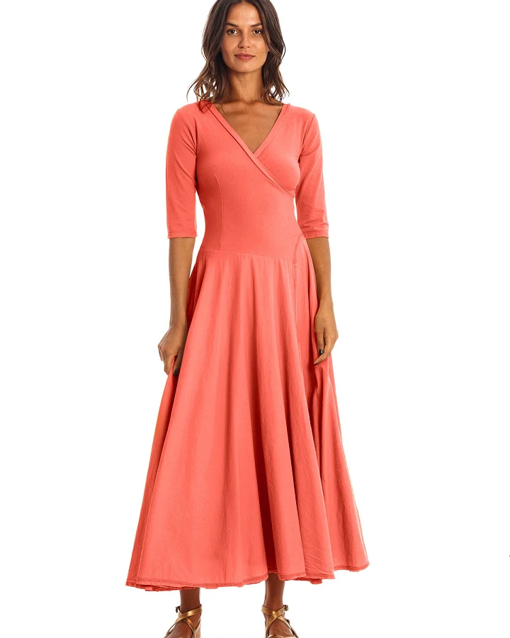 RAVENS VIEW IBIZA Damen vegan Kleid Veronika Koralle Rosa